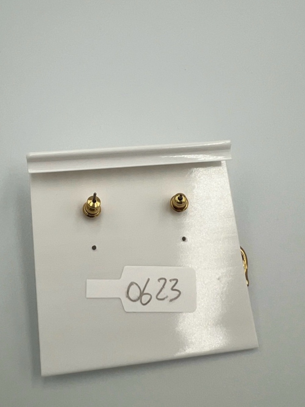 Nina Ricci Red Gem and Gold-Tone Drop Earrings - Picture 3 of 3